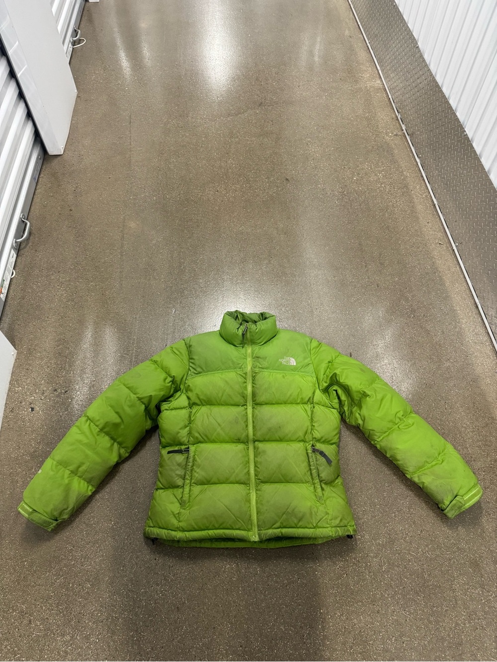 The North Face Lime Green Insulated Puffer Jacket women 700